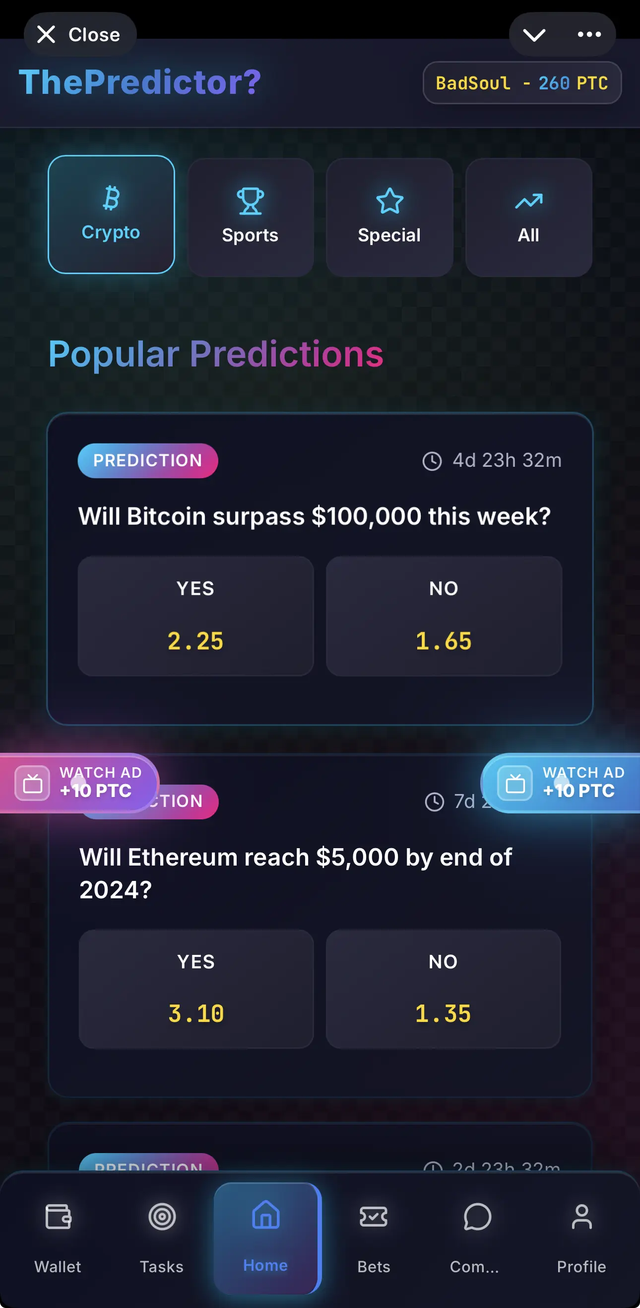 ThePredictor Mobile App